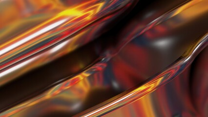 fiery red diagonal metal plate abstract, dramatic, modern, luxurious and exclusive 3D rendering graphic design elemental background material