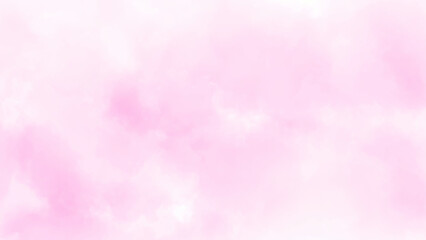 PInk sky and white clouds background. Cloud and sky with a pastel colored background