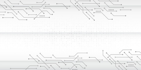 Cyber connection on the white background. Hi-tech communication design. Electronic vector illustration. Abstract modern digital science technology futuristic circuit board.