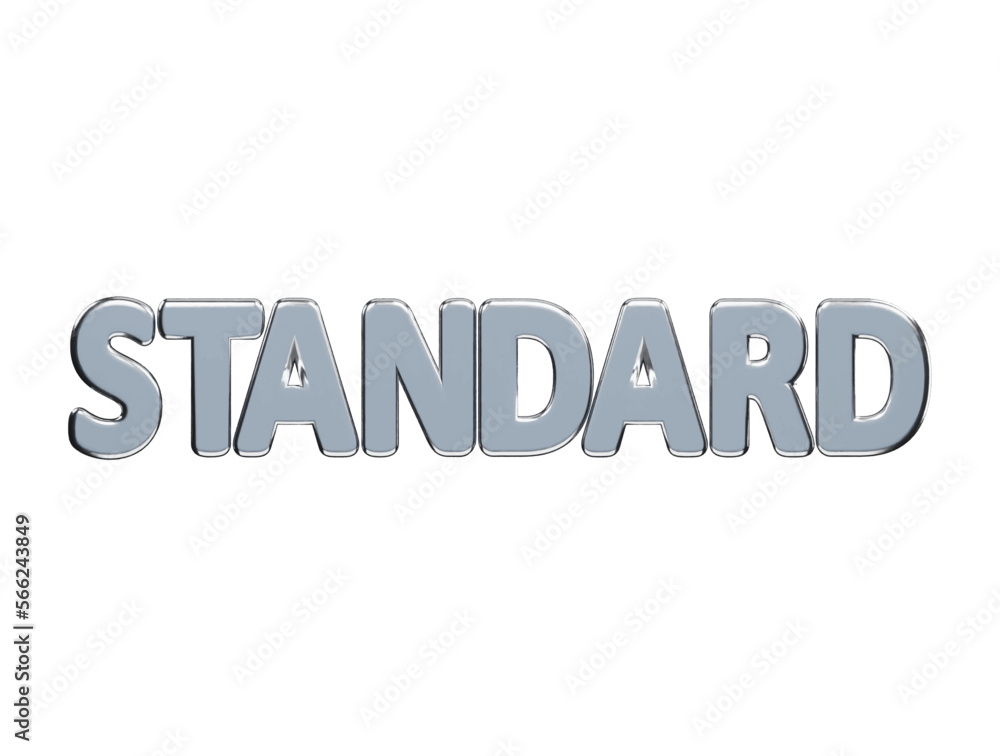 Poster standard text effect 3d rendering vector illustration