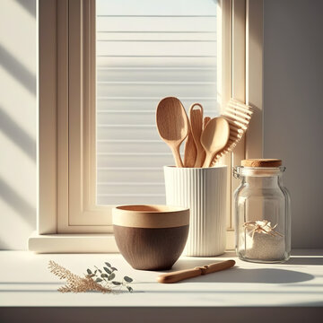 Shine bright in the kitchen with this stunning display of elegant silver cookware. The soft, natural light highlights the sophisticated curves and gleaming surfaces, elevating your culinary experience