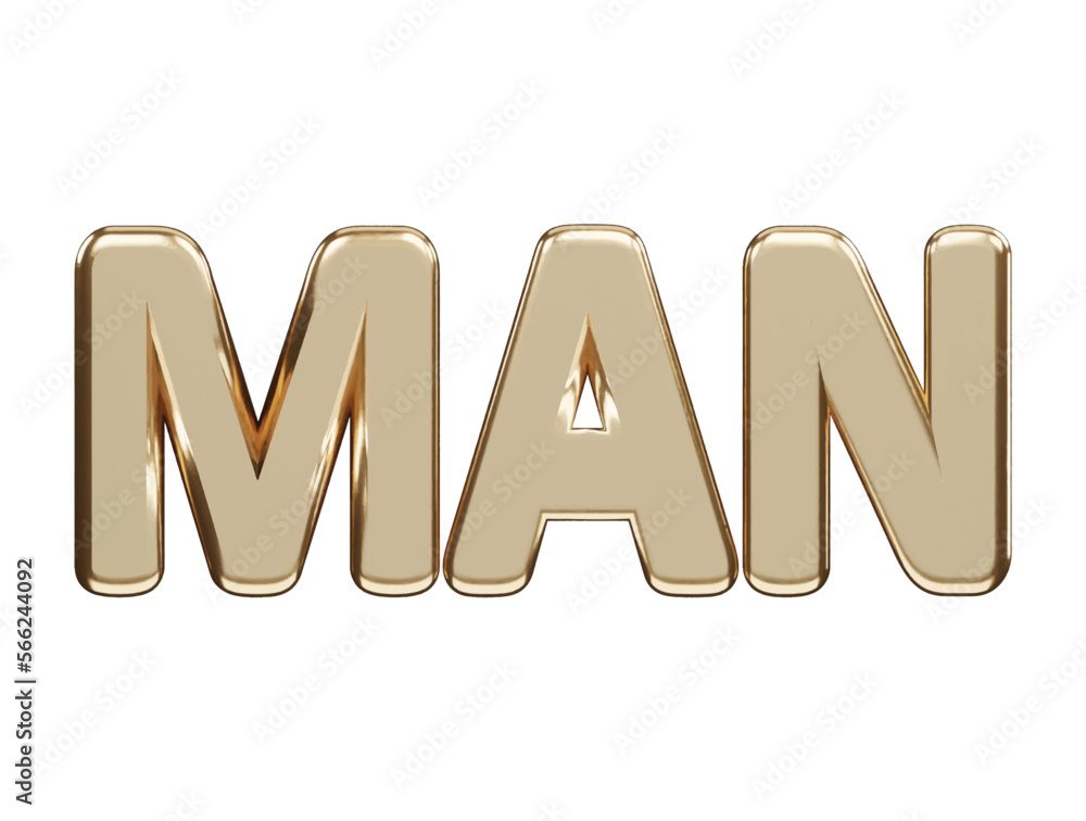 Poster Man text effect 3d rendering vector illustration