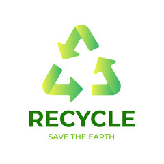 Recyclable packaging product label icon logo vector template