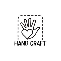 Handcrafted product label icon logo vector template