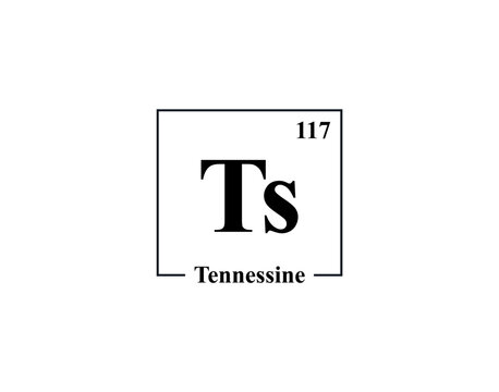 Tennessine icon vector. 117 Ts Tennessine