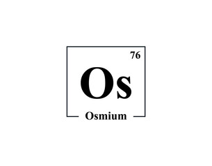 Osmium icon vector. 76 Os Osmium