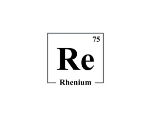 Rhenium icon vector. 75 Re Rhenium