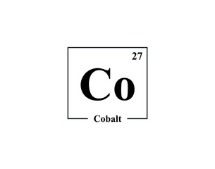 Cobalt icon vector. 27 Co Cobalt