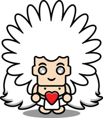 cute love god cartoon vector illustration