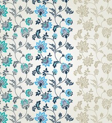 wedding card design, traditional paisley floral pattern , royal India	