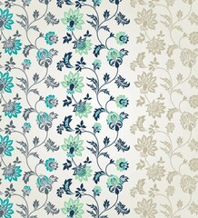 wedding card design, traditional paisley floral pattern , royal India	