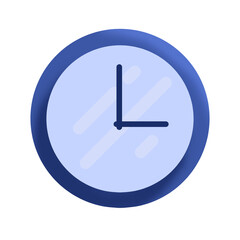 illustration of a purple clock showing 3 o'clock for suhoor