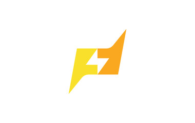 Letter F Bolt logo Design