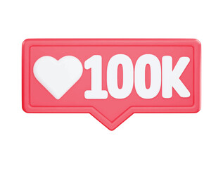 Social love react 3d rendering vector icon illustration