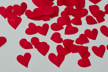 Red hearts love background