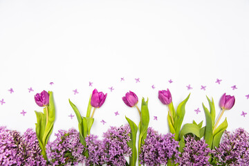 Beautiful spring flowers background. Spring time is comig