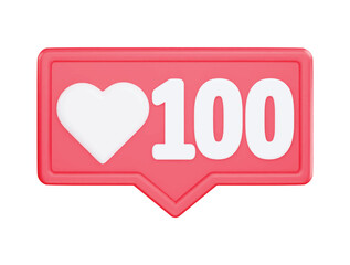 Social love react 3d rendering vector icon illustration