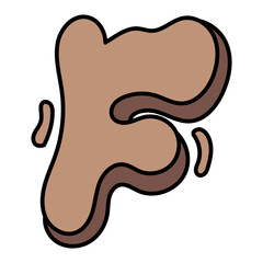 F filled outline icon