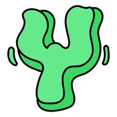 Y filled outline icon