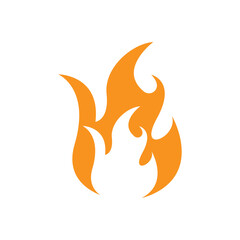Fire logo design illustration and fire symbol