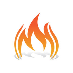 Fire logo design illustration and fire symbol