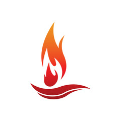 Fire logo design illustration and fire symbol