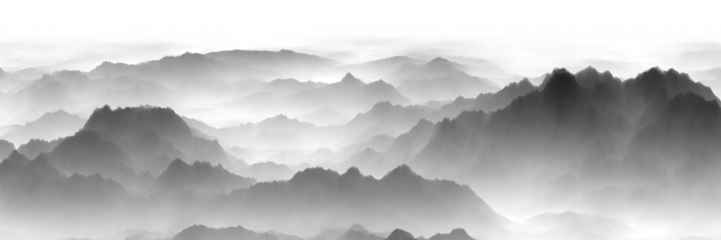 misty mountain landscape