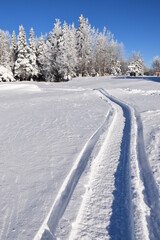 Obraz premium The recreation ground in winter, Sainte-Apolline, Québec, Canada