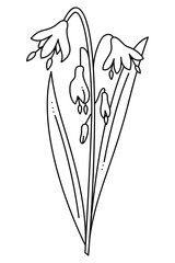 Naklejka premium Scylla doodle. Hand drawn outline vector illustration.