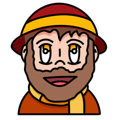 MAN7 filled outline icon