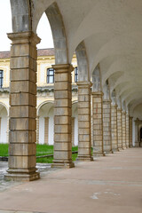 Outside gallery of The Certosa di Padula well known as Padula Charterhouse is a monastery in the...