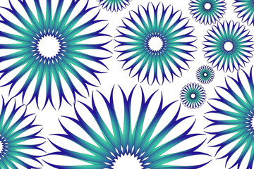 Abstract floral vector background with gradient colors	