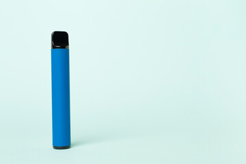 Disposable electronic cigarette on color background