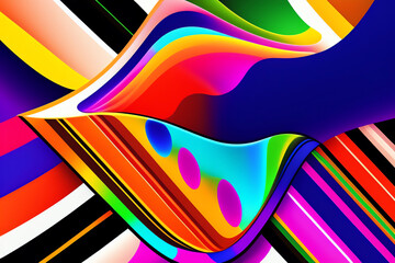abstract background with rainbow generative AI