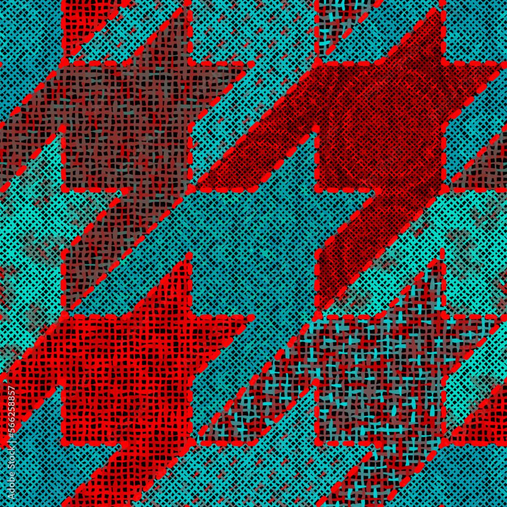 Poster Imitation of a texture of rough canvas. Seamless pattern.