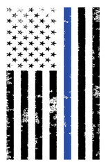 Thin Blue Line With USA Flag Png
