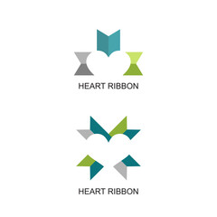 abstract image of a heart with a ribbon around it