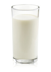 Glass of milk isolated .PNG transparency.