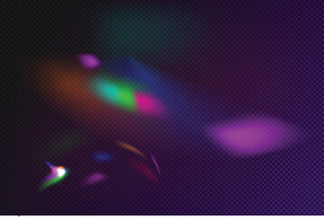 Abstract light lens effect