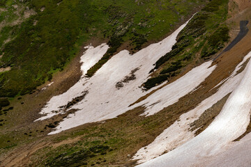 Russia, Sochi, Krasnaya Polyana. Summer landscapes of the Caucasus mountains in Rosa Khutor 