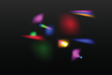 Abstract light lens effect
