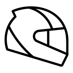 Racing Helmet line icon