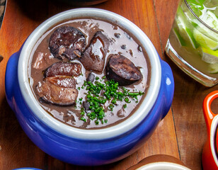 Caipirinha with feijoada, Brazilian food