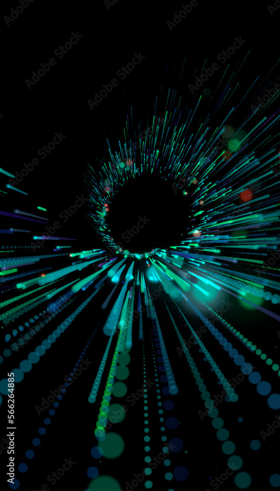 Poster abstract background simulating a space tunnel