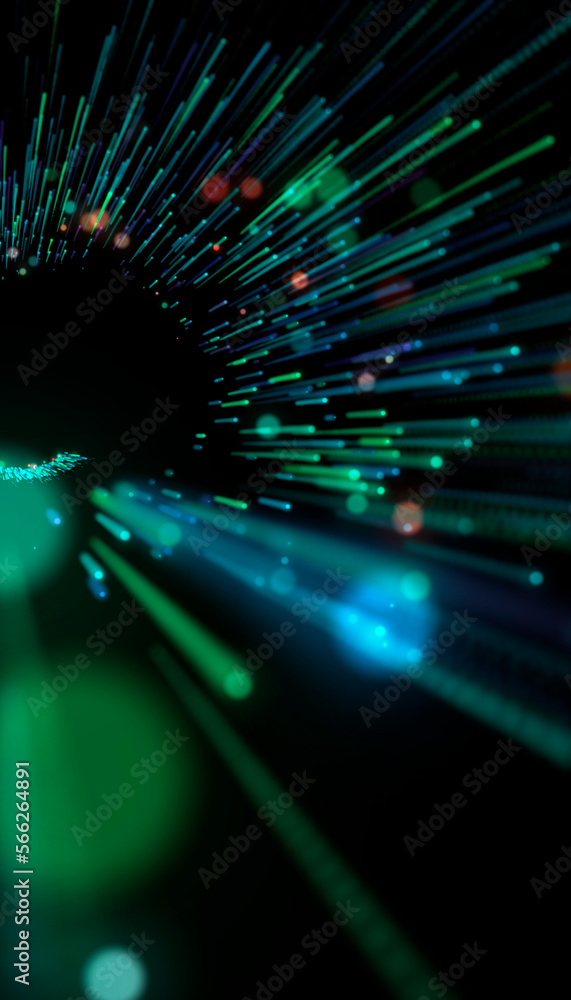 Poster abstract background simulating a space tunnel