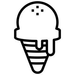 ICE CREAM 1 line icon