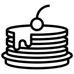 PANCAKE line icon