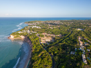 Fototapeta na wymiar Aerial photo pf pipa beach in tibau do sul, rio grande do norte, brazil