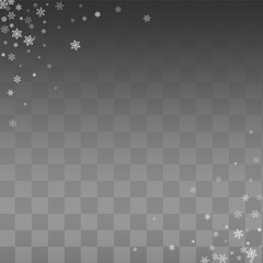 Gray Snow Vector Transparent Background. Fantasy
