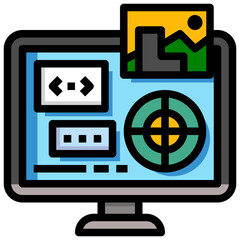 WEB DESIGN1 filled outline icon